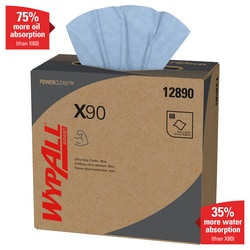 Kimberly-Clark Professional&trade;&nbsp;WypAll X90 Power Clean&trade; Cloths, Blue